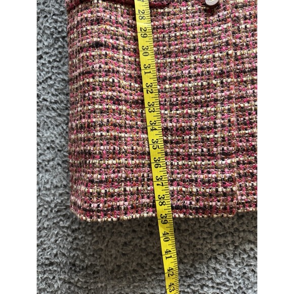 Vintage Chanel‎ 2001 Belted Tweed Midi Coat in Red & Black Size 36 01A - Picture 13 of 16